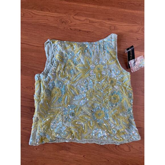 Chaudry Women's Sequined Tank Top, Blue/Green, Large - Picture 8 of 8